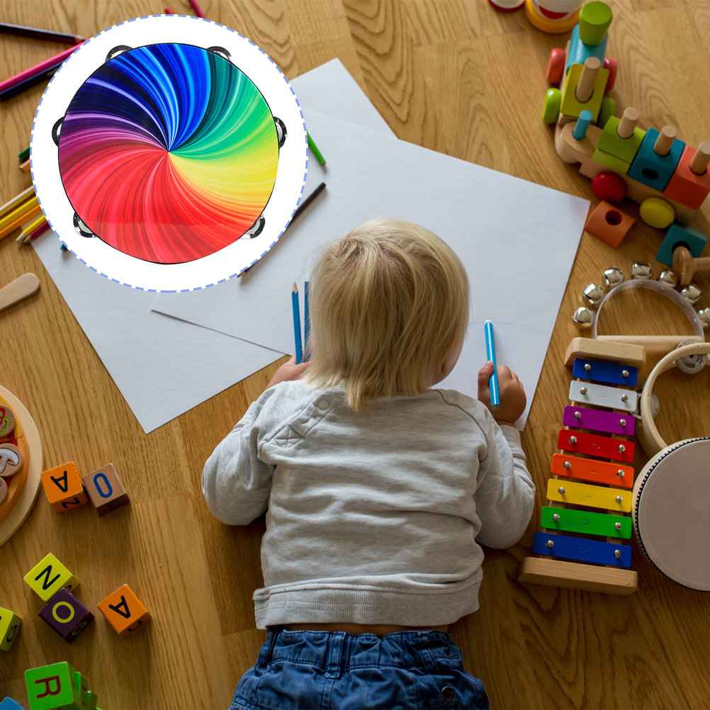 Kids Education Bell - Tamborin Dua Baris untuk Anak-anak, Alat