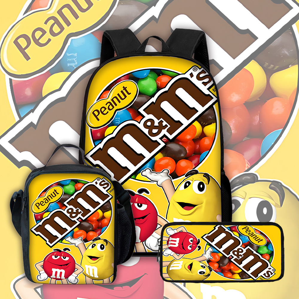 Kids Education School - Ransel Sekolah Anak Logo M-M&M Cokelat