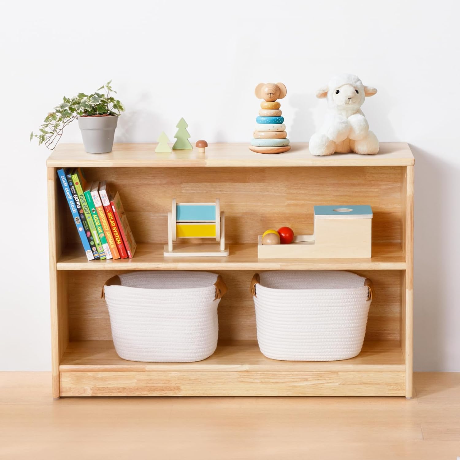 Montessori Shelf Toy - Rak Montessori 2 Tingkat Penyimpanan Mainan