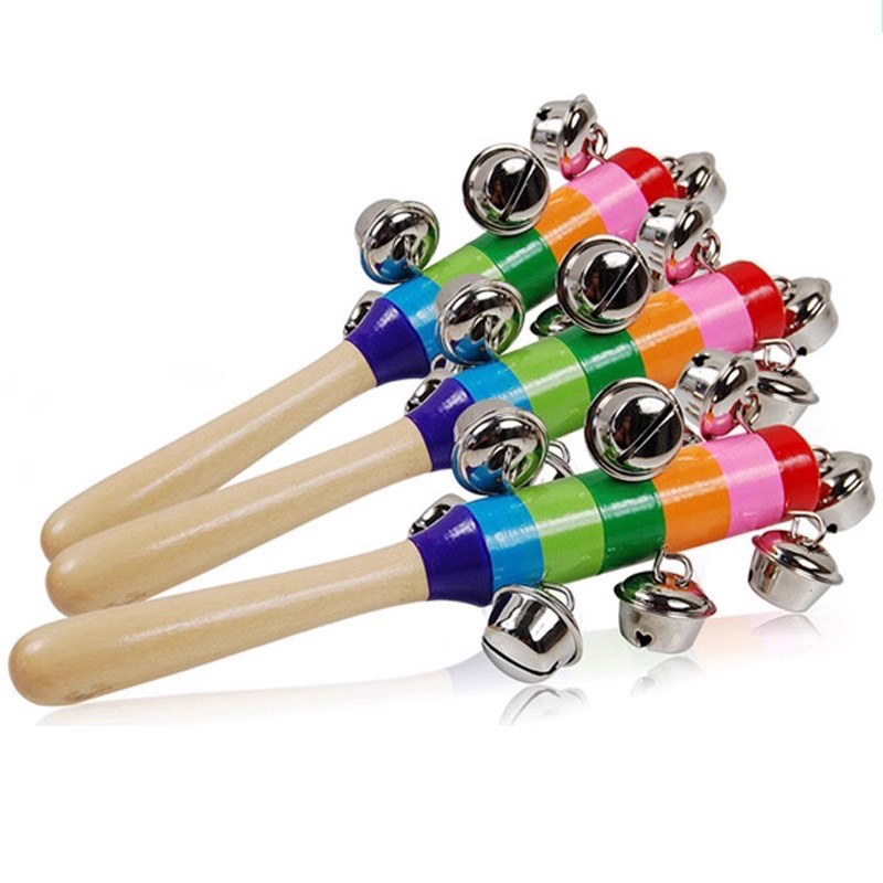 Kids Education Bell - 5 Buah Lonceng Tangan Jingle Kayu