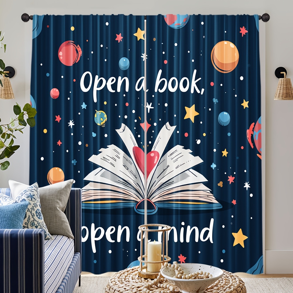 Kids Education Quote - Tirai Jendela Buku Edukatif 2 Panel,
