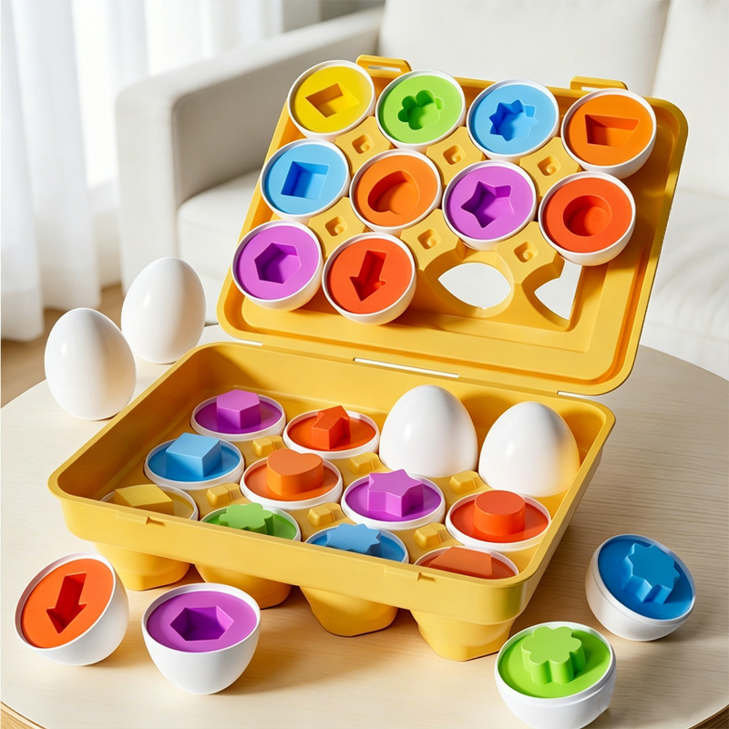 Montessori Shelf Toy - Permainan Montessori Mainan Bayi Puzzle Bentuk