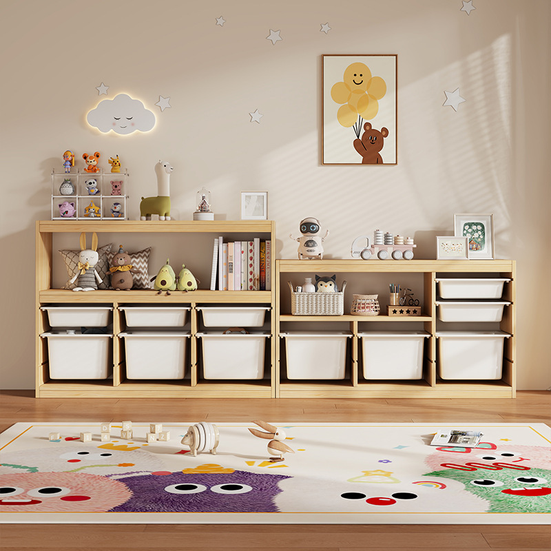 Montessori Shelf Toy - Lemari mainan Montessori anak-anak, rak buku