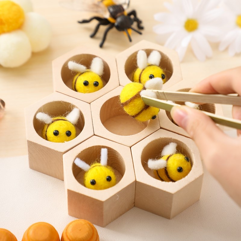 Montessori Shelf Toy - Mainan Lebah Sensorik Mainan Keterampilan Motorik