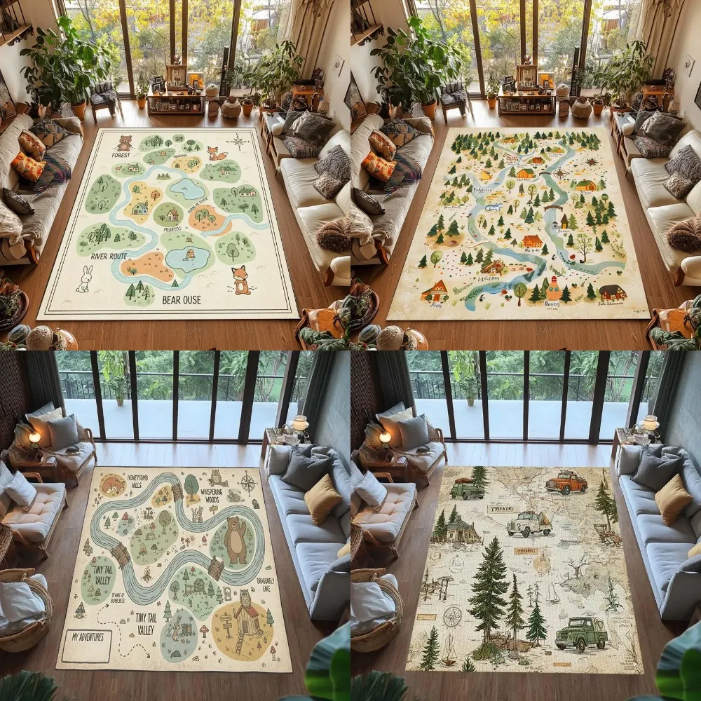 Kids Education Room - Karpet Peta Dunia Interaktif untuk Anak-Anak