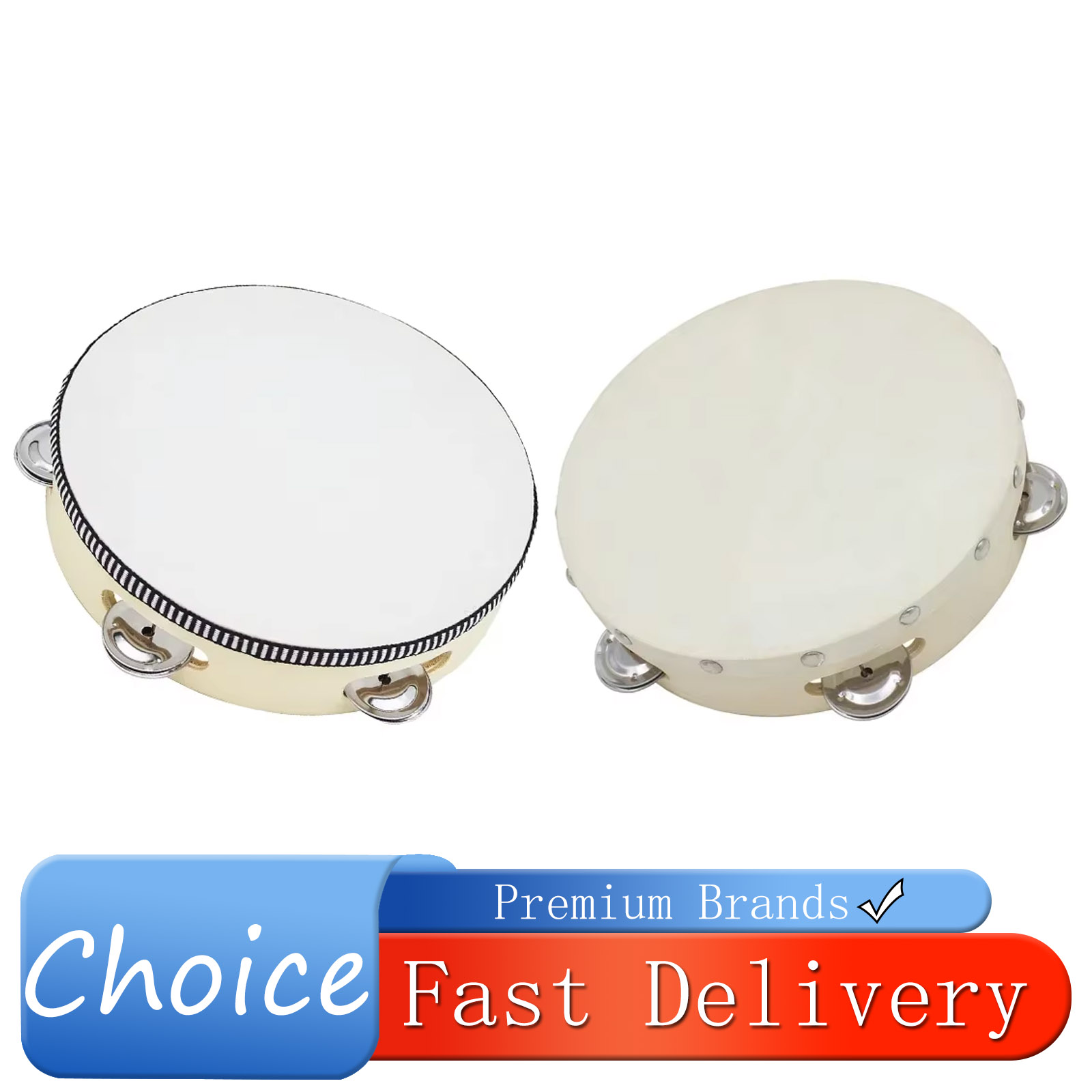 Kids Education Bell - Drum Tamborin 8 inci, Drum Lonceng