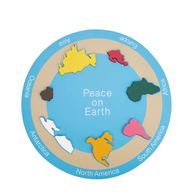 Puzzle Map World - ADENA Montessori 7 Kontinental Piring Edukasi
