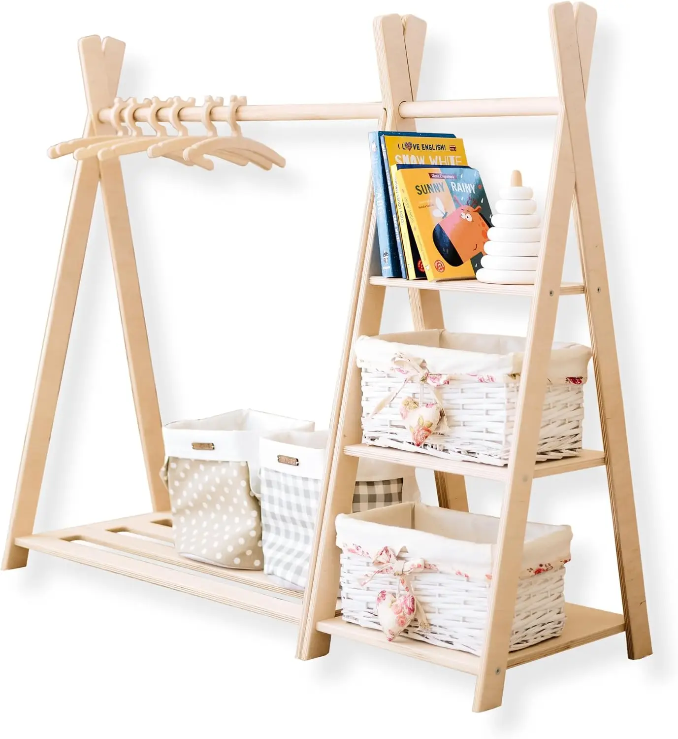 Montessori Shelf Toy - Penyimpanan Mainan + Lemari Montessori, Rak