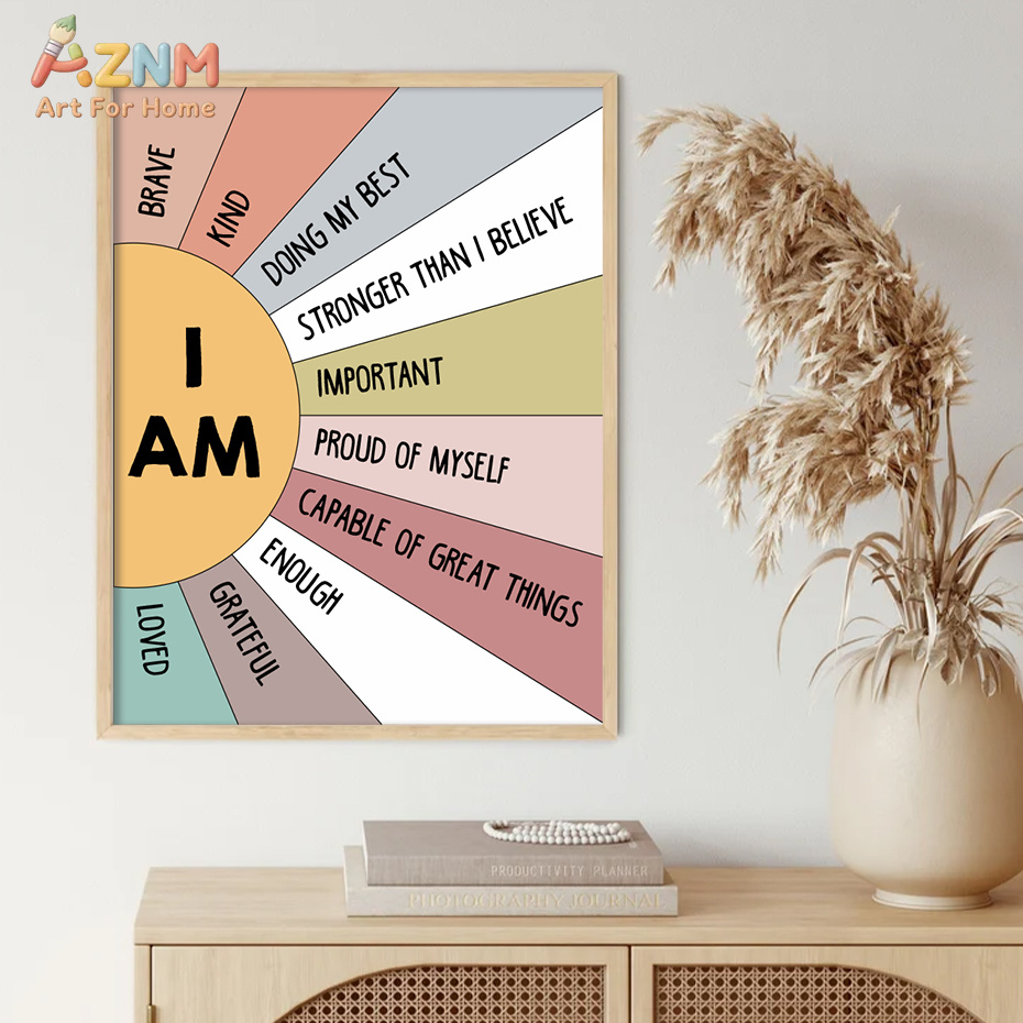 1 Buah Poster Boho Kutipan Afi - Kids Education Quote ulasan dan harga
