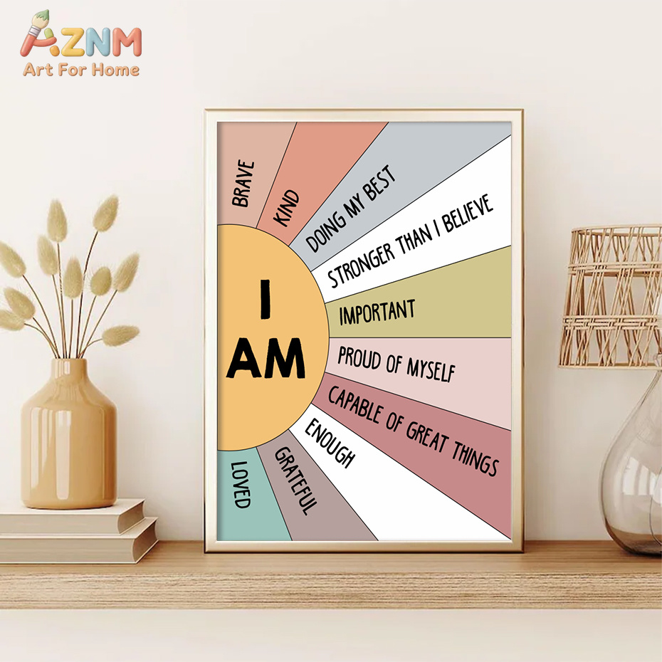 1 Buah Poster Boho Kutipan Afi - Kids Education Quote ulasan dan harga