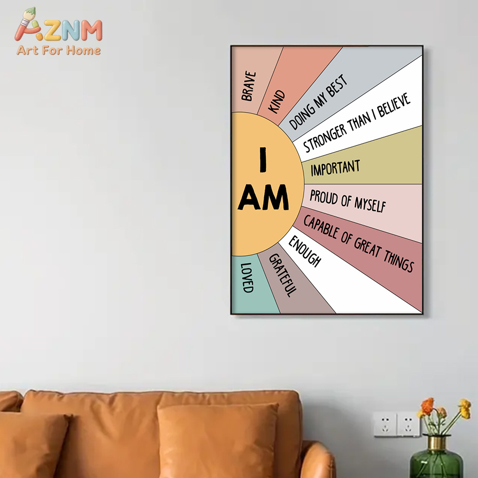 1 Buah Poster Boho Kutipan Afi - Kids Education Quote ulasan dan harga