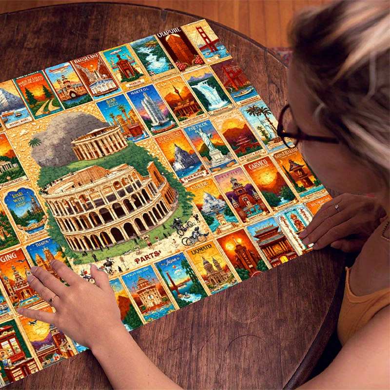 500/1000 Buah Puzzle Kertas Pe - Puzzle Map World ulasan dan harga