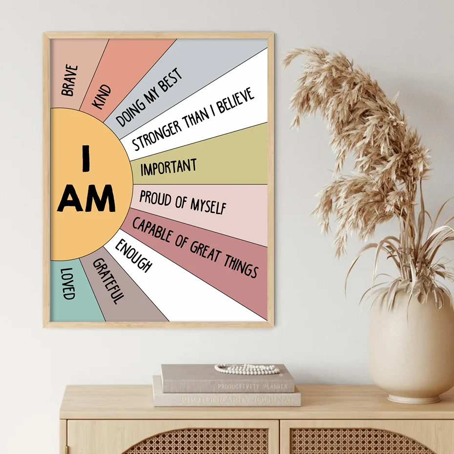 1 Buah Poster Boho Kutipan Afi - Kids Education Quote ulasan dan harga