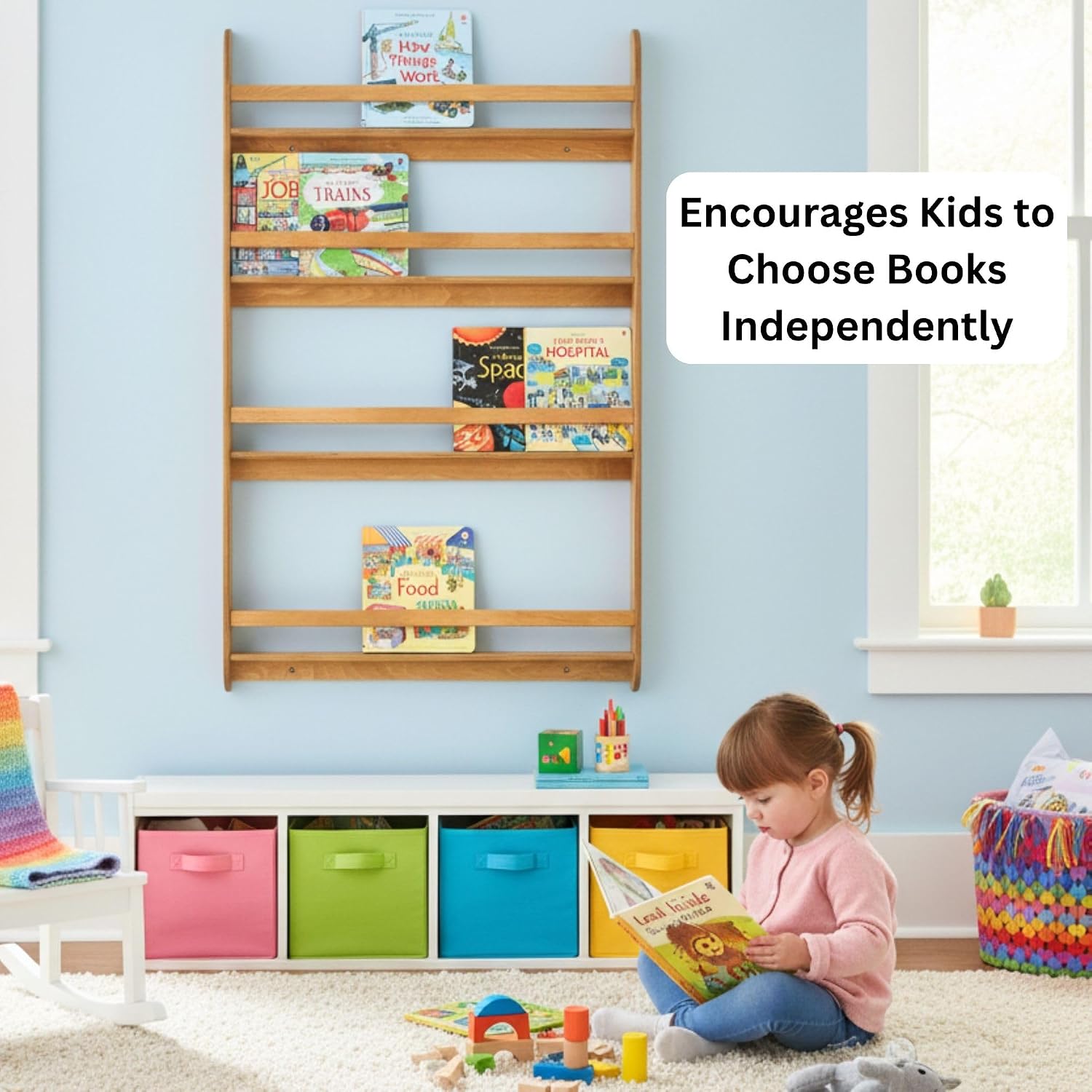 Rak Buku Dinding Montessori, P - Montessori Shelf Toy ulasan dan harga
