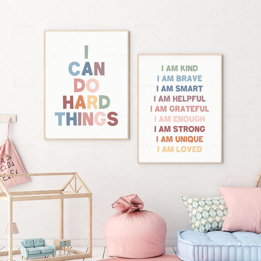Afirmasi untuk Kamar Anak Post - Kids Education Quote ulasan dan harga
