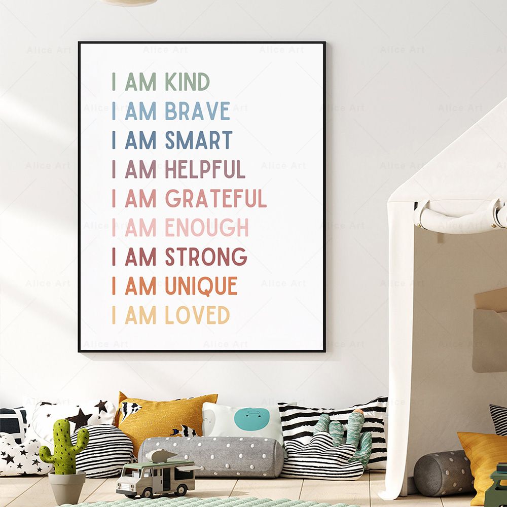 Afirmasi untuk Kamar Anak Post - Kids Education Quote ulasan dan harga