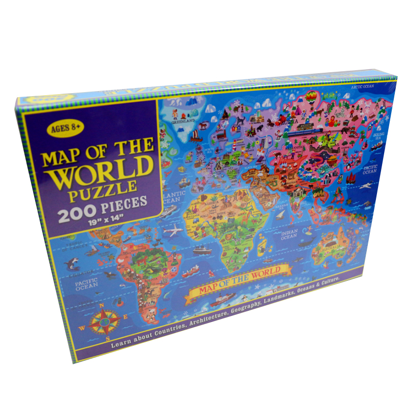 200 buah mainan puzzle kayu ga - Puzzle Map World ulasan dan harga