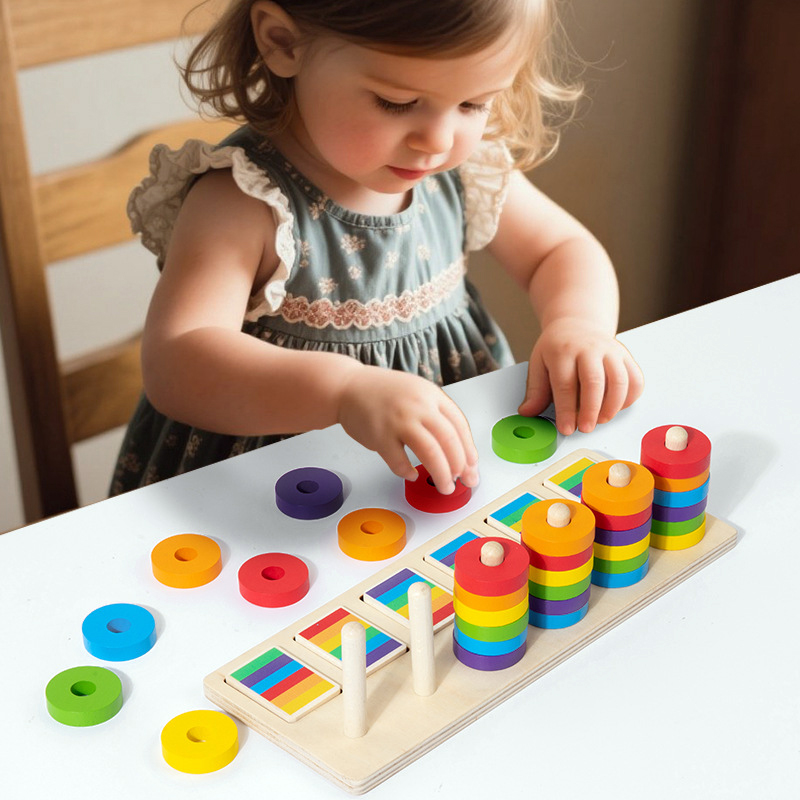 Permainan Pencocokan Warna Pel - Montessori Shelf Toy ulasan dan harga