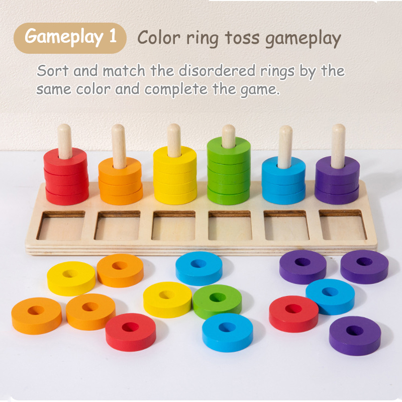 Permainan Pencocokan Warna Pel - Montessori Shelf Toy ulasan dan harga